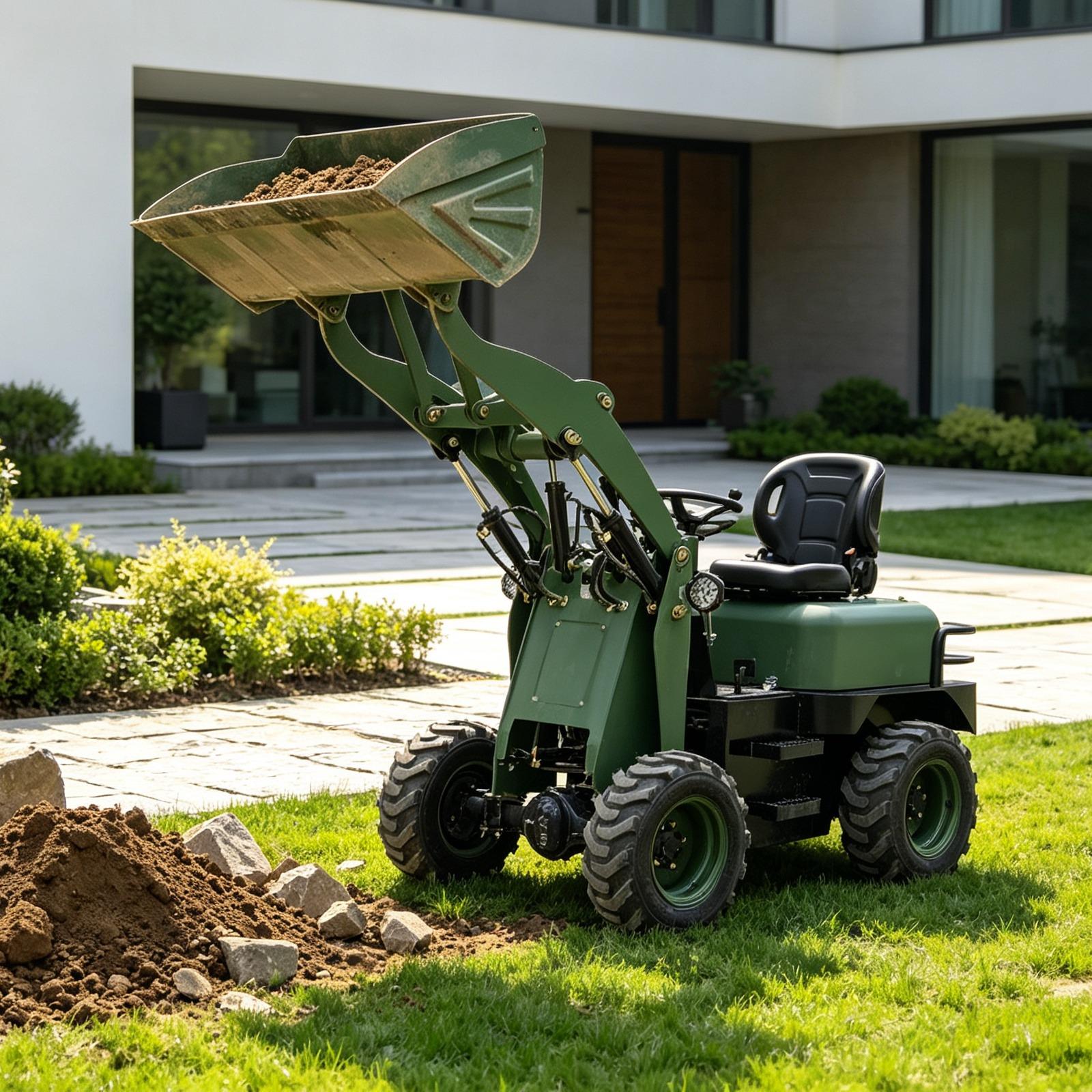 Mini Bulldozer Attachments - Garten- und Landwirtschafts-Radtraktor, kostenloser Versand, Mini-Radlader,