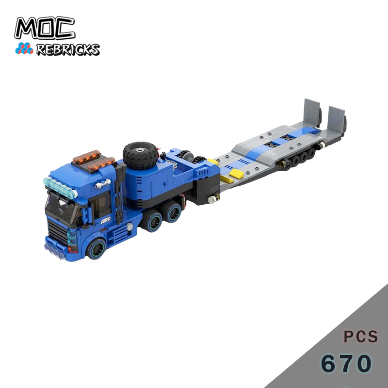Heavy Equipment Pdf - MOC Schwerlast-Transporter mit Flachbettanhänger Baustein-Set Frachttransportausrüstung