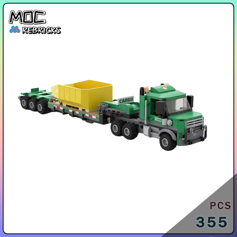 Heavy Equipment Pdf - MOC Schwerlast-LKW und Tieflader-Bausatz Technik-Transportmodell Geschenk